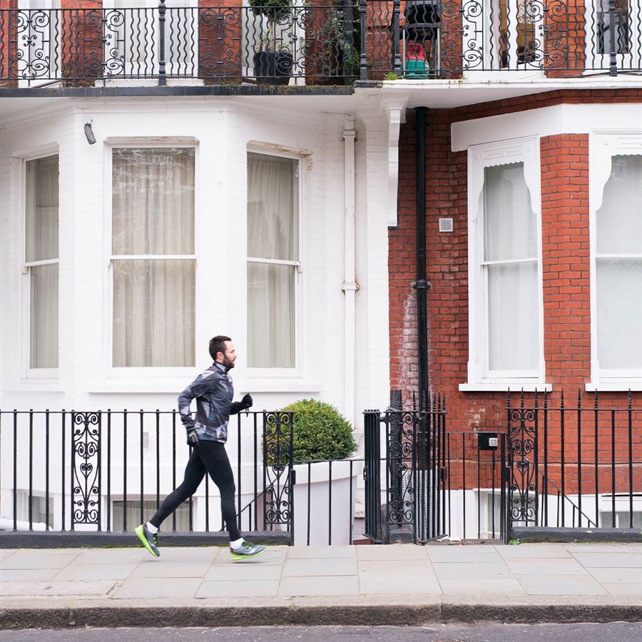 A man on his morning jog