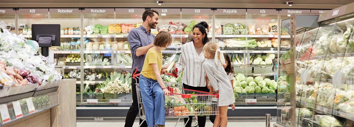 Familie på handletur