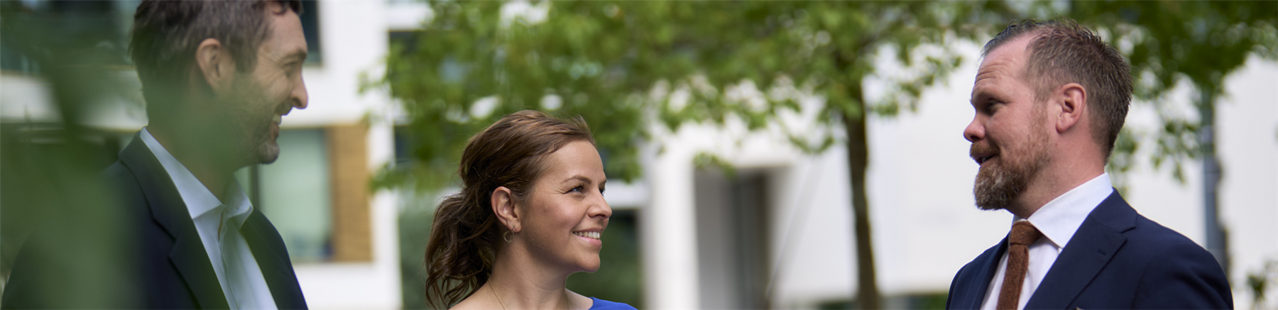 Halfdan Grangård og Marit Elde Spjelkavik og Ole Marius Lauritzen fra Handelsbanken