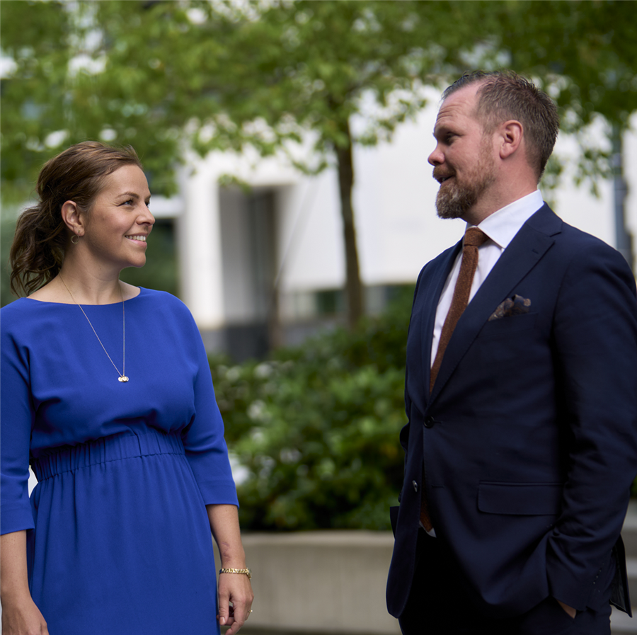 Marit Elde Spjelkavik og Ole Marius Lauritzen fra Handelsbanken
