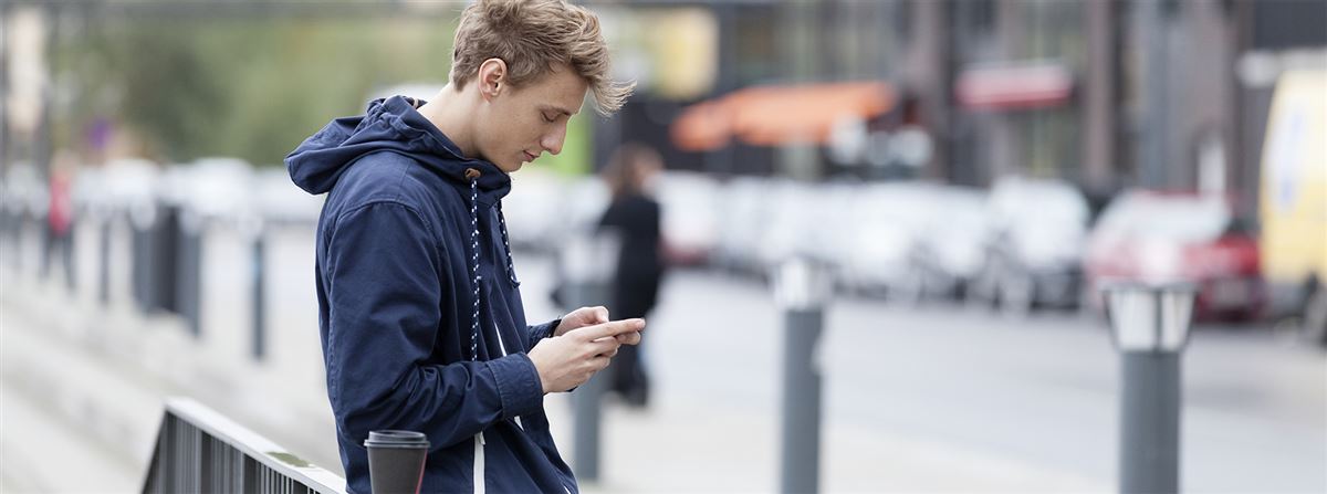 man with mobile phone