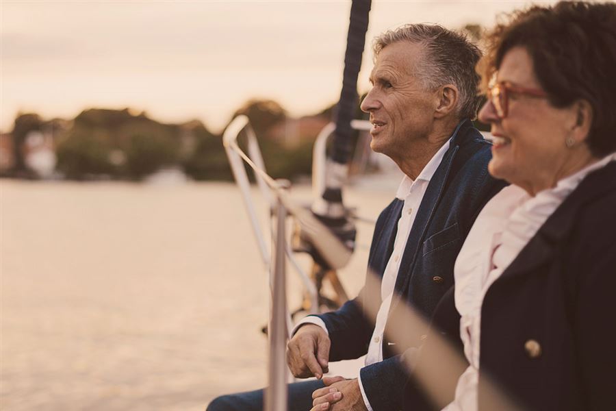 Man and woman on a boat