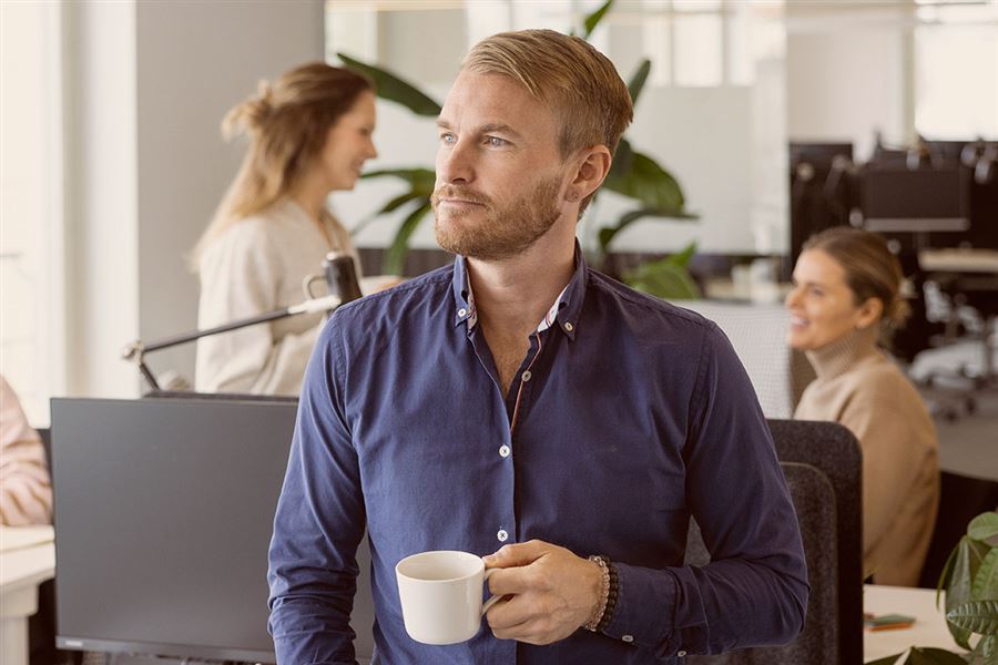 Man standing in an office